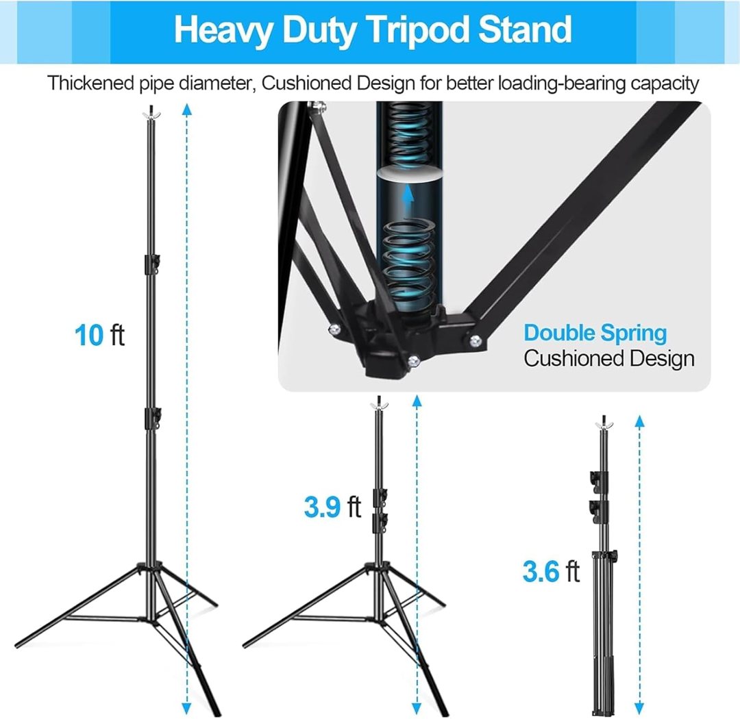 EMART 10x10Ft Heavy Duty Backdrop Stand, Adjustable Banner Stand for Photo — frame 4