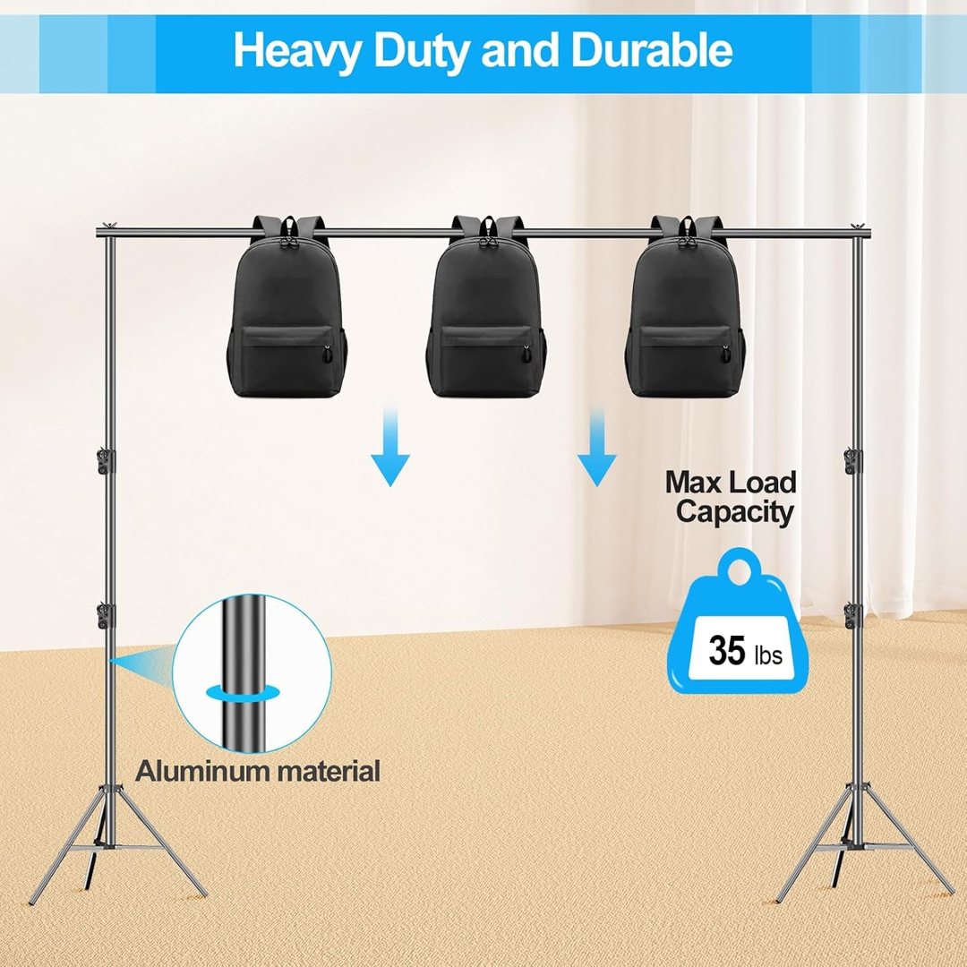 EMART 10x10Ft Heavy Duty Backdrop Stand, Adjustable Banner Stand for Photo — frame 5