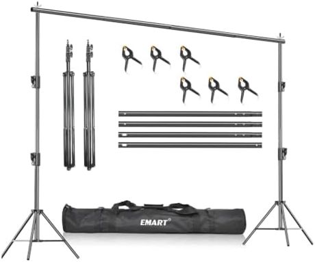 EMART 10x10Ft Heavy Duty Backdrop Stand, Adjustable Banner Stand for Photo