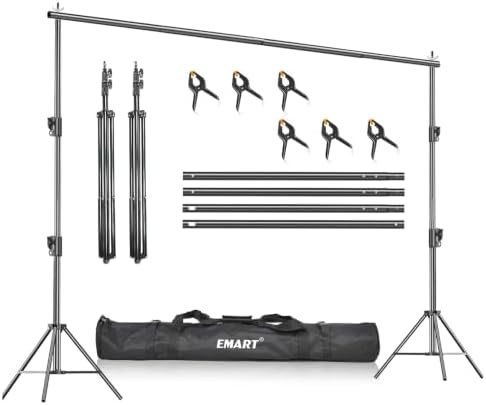 EMART 10x10Ft Heavy Duty Backdrop Stand, Adjustable Banner Stand for Photo