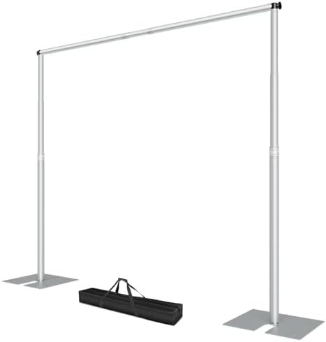 EMART 10x10ft Heavy Duty Backdrop Stand Adjustable Pipe and Drape Kit
