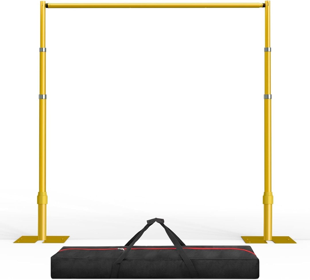 EMART 10x10ft Heavy Duty Backdrop Stand Frame with Adjustable Pipe,Gold — frame 2