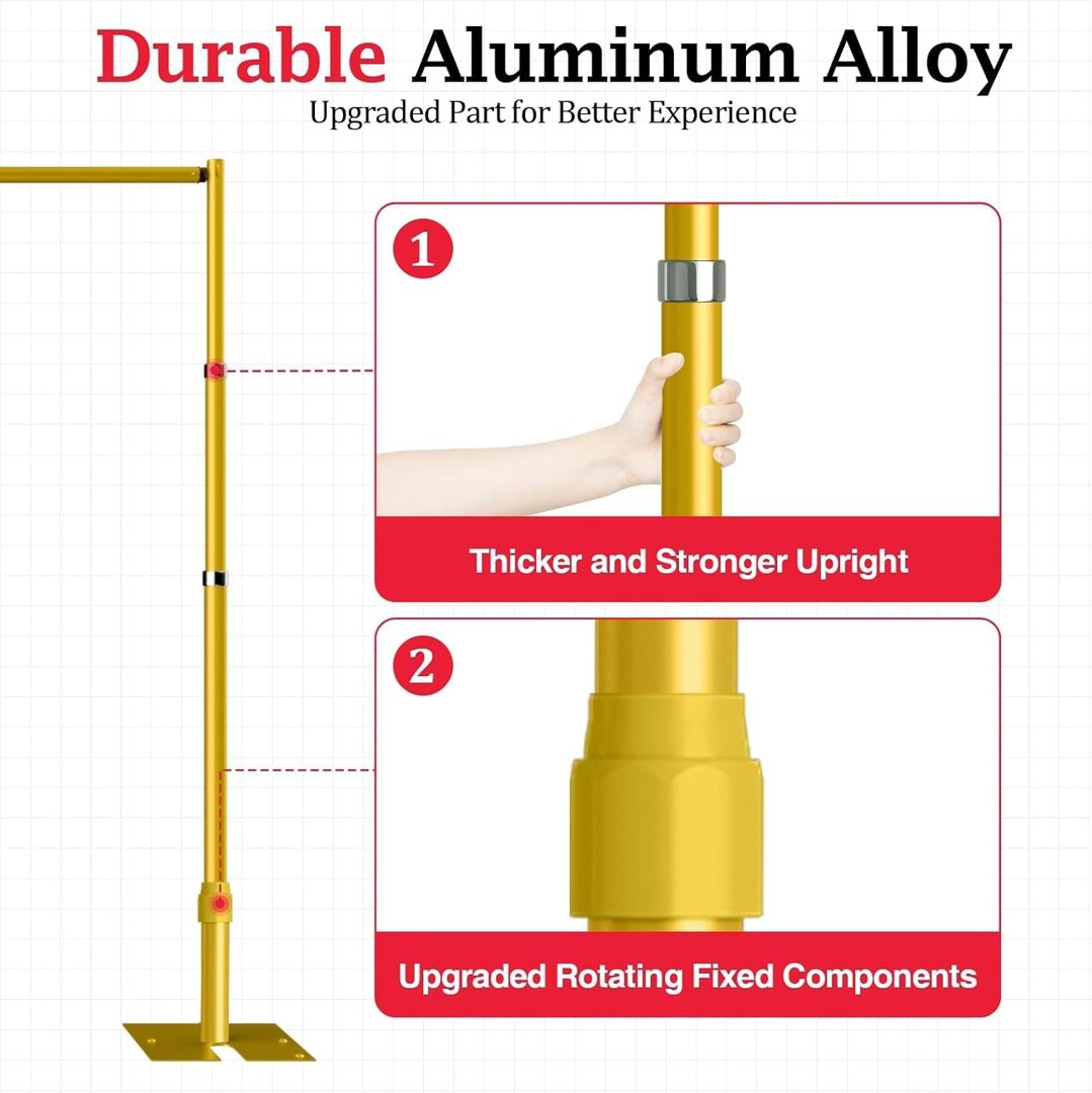 EMART 10x10ft Heavy Duty Backdrop Stand Frame with Adjustable Pipe,Gold — frame 4