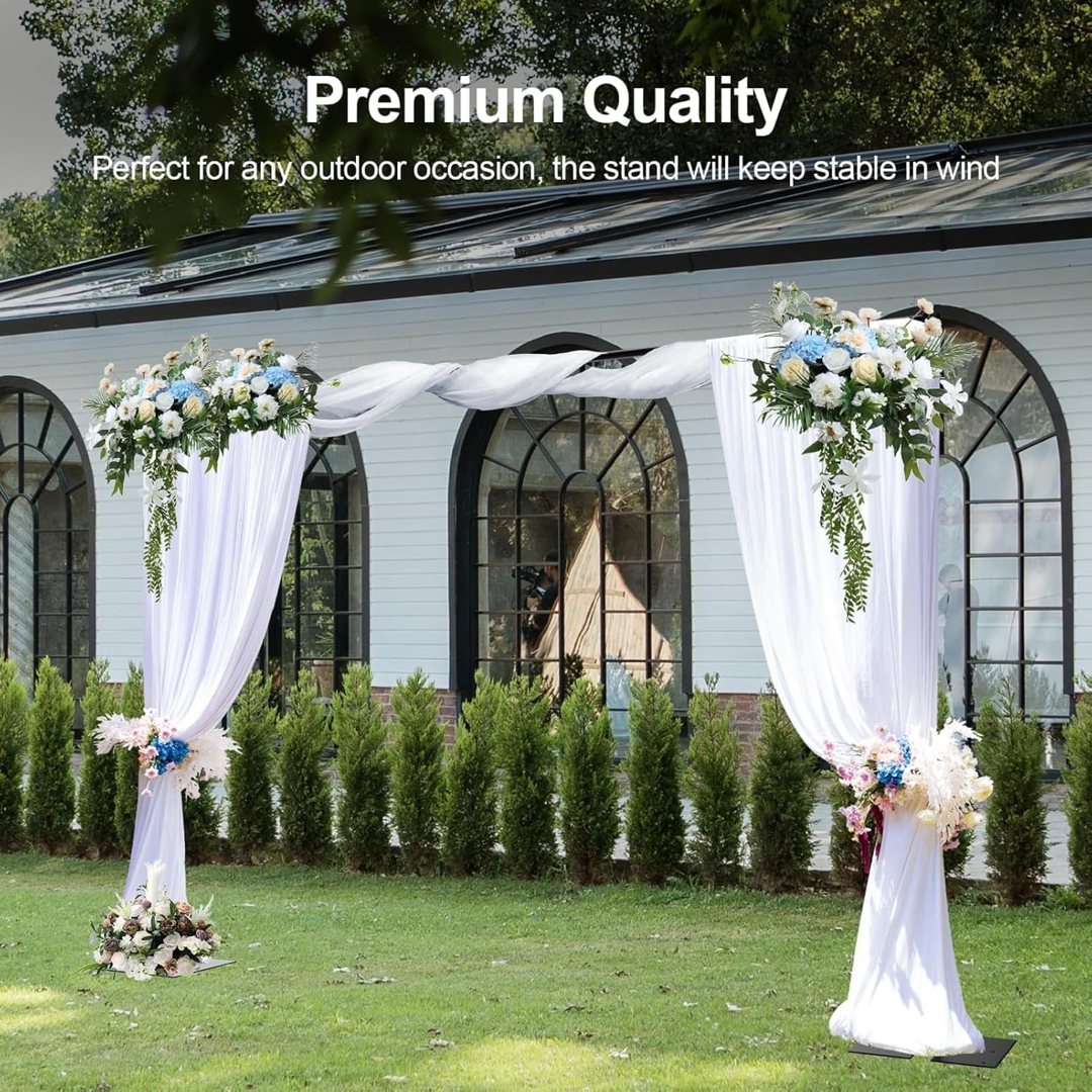 EMART 10x10ft Heavy Duty Backdrop Stand, Pipe and Drape with Flat Base — frame 3