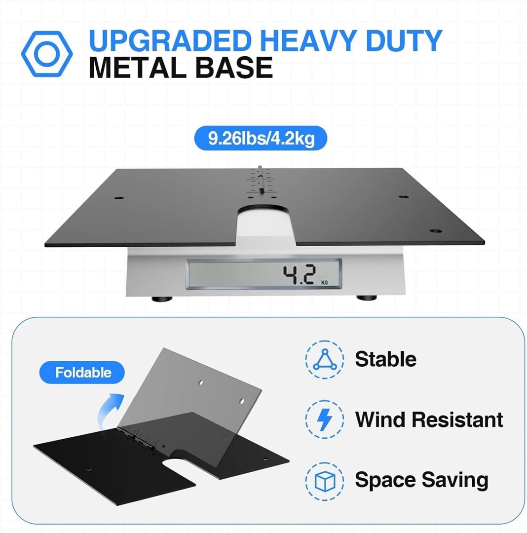 EMART 10x10ft Heavy Duty Backdrop Stand, Pipe and Drape with Flat Base — frame 5