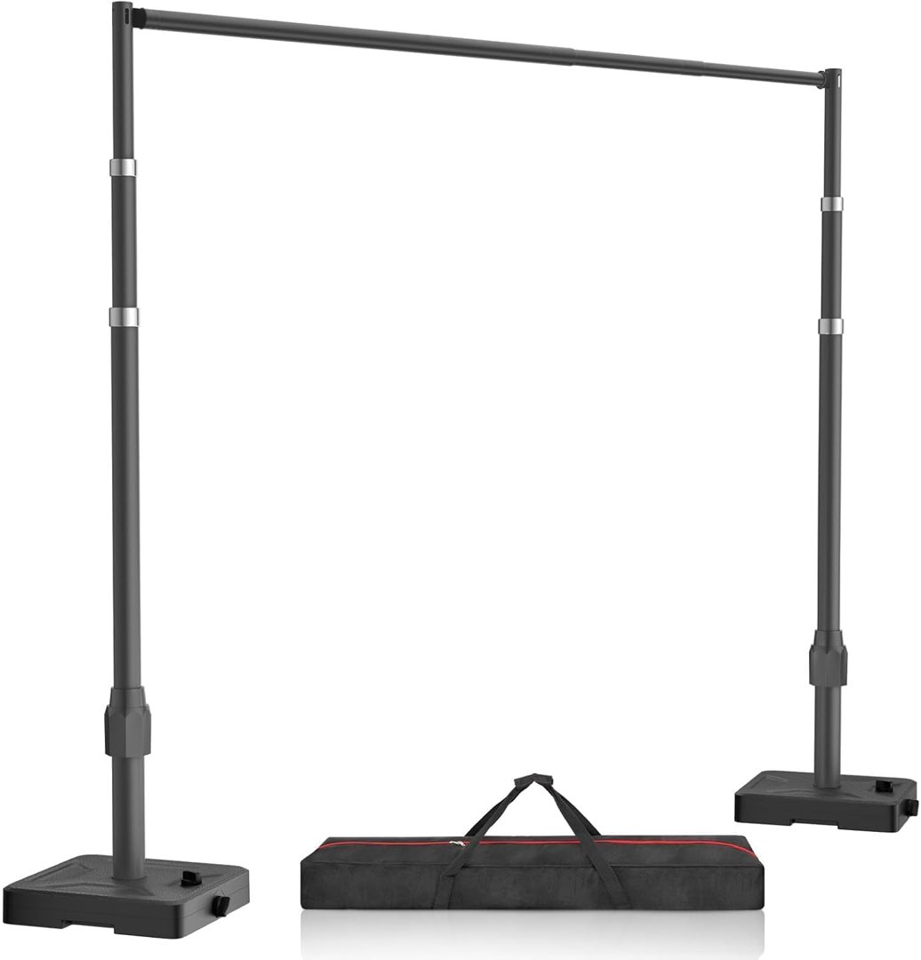 Emart 10x10ft Pipe and Drape Backdrop Stand Kit, Water Tank Base, Black — frame 2