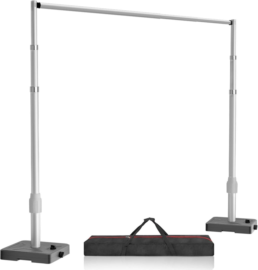Emart 10x10ft Pipe and Drape Backdrop Stand Kit, Water Tank Base,Silver — frame 2