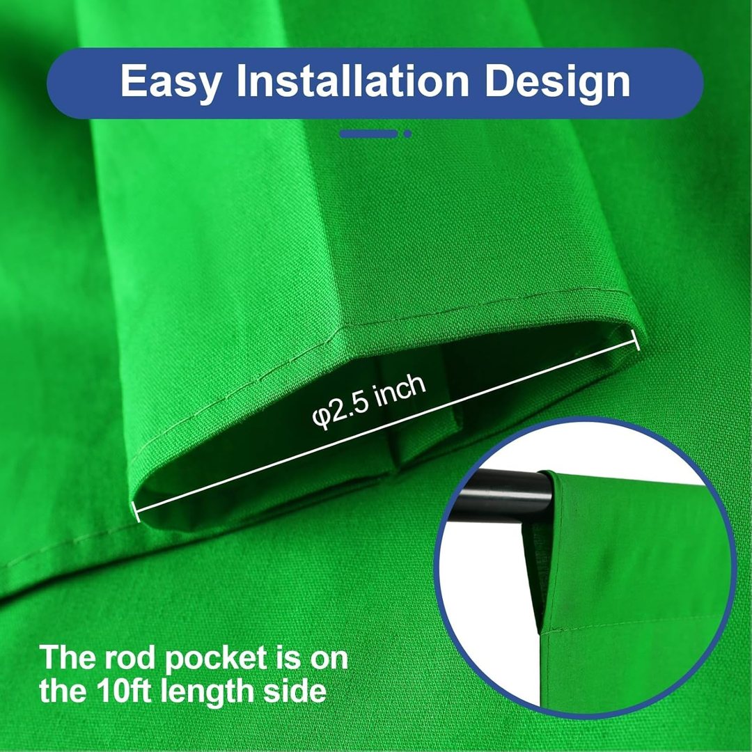 EMART 10x12Ft Green Screen Backdrop,Photography Greenscreen Background — frame 3