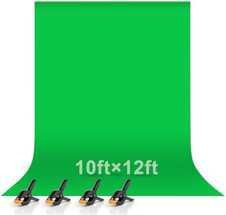 EMART 10x12Ft Green Screen Backdrop,Photography Greenscreen Background