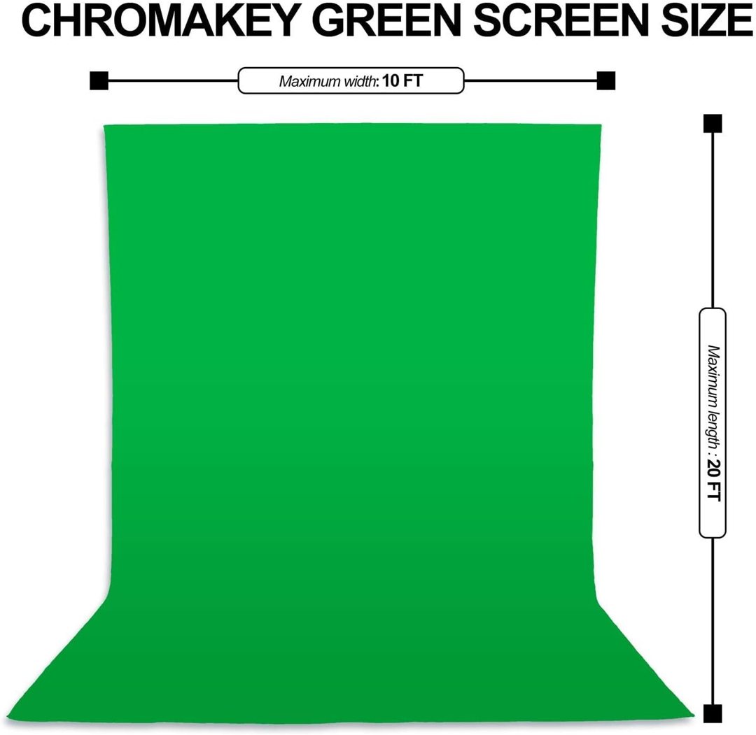 EMART 10x20Ft Green Screen Backdrop,Photography Greenscreen Background — frame 3