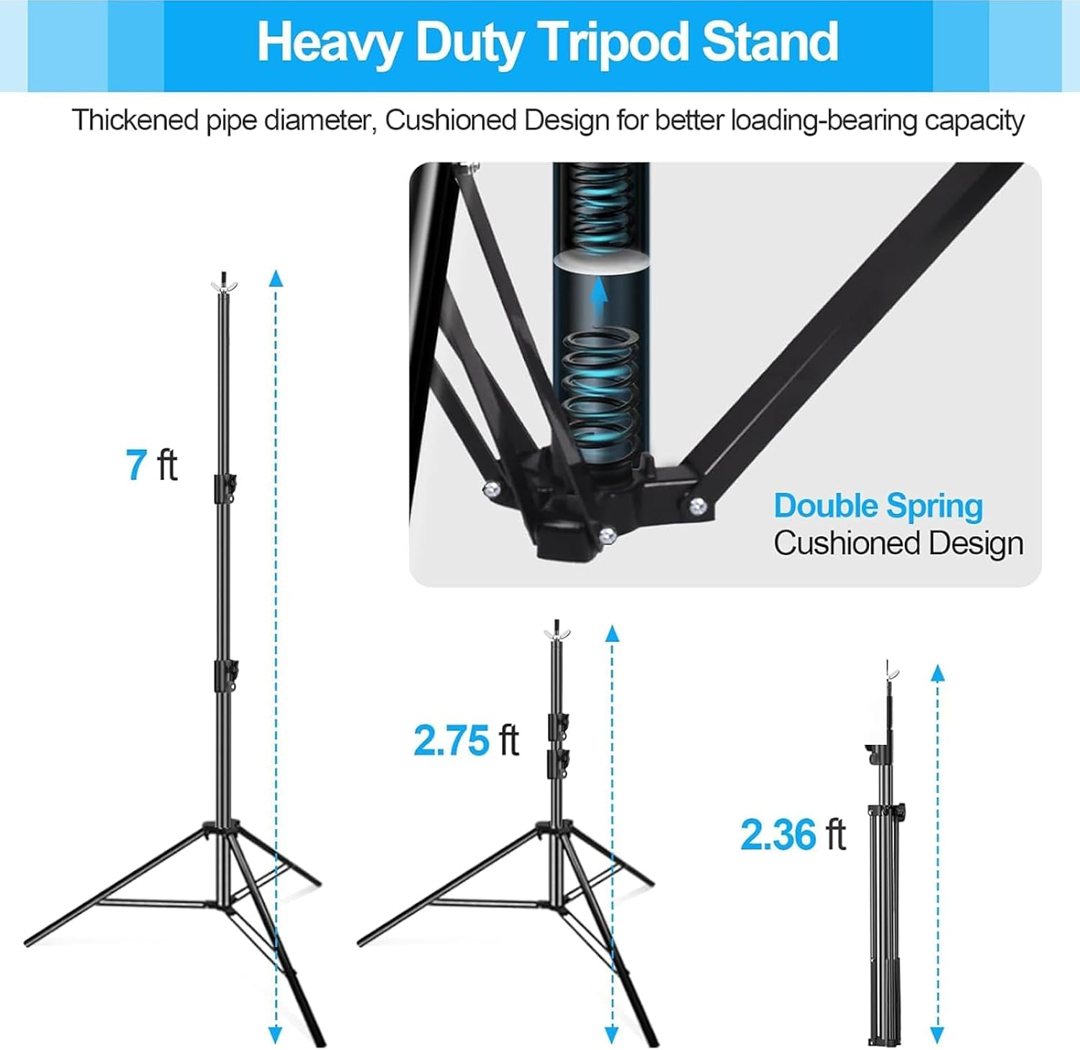 EMART 10x7Ft Heavy Duty Backdrop Stand, Adjustable Banner Stand for Photo — frame 4