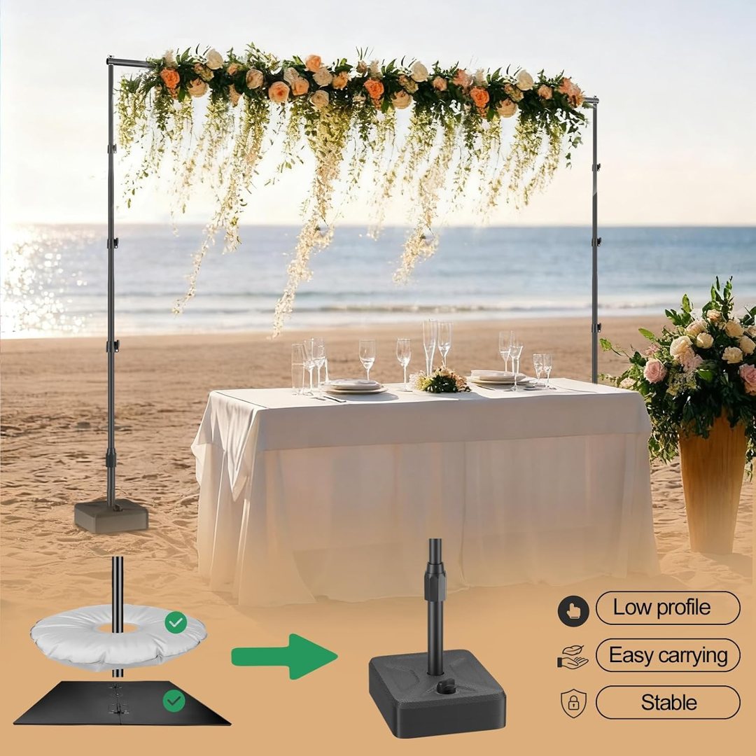 EMART 10x8.5ft Adjustable Backdrop Stand with Heavy Duty Water Tank Base — frame 4