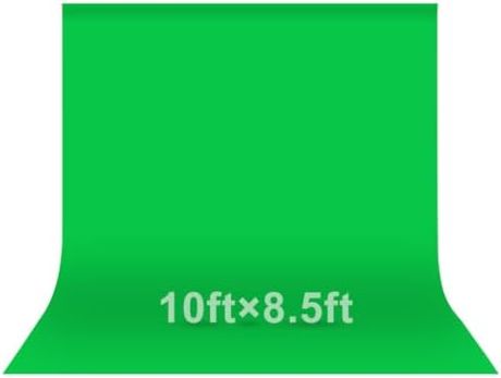 EMART 10x8.5Ft Green Screen Backdrop,Photography Greenscreen Background