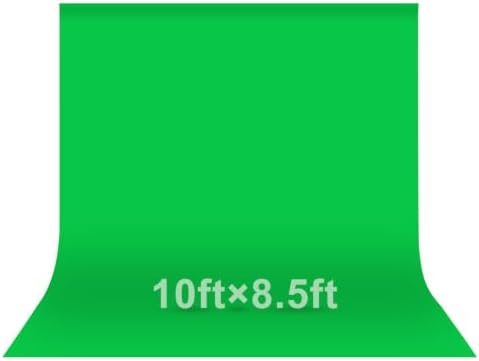 EMART 10x8.5Ft Green Screen Backdrop,Photography Greenscreen Background