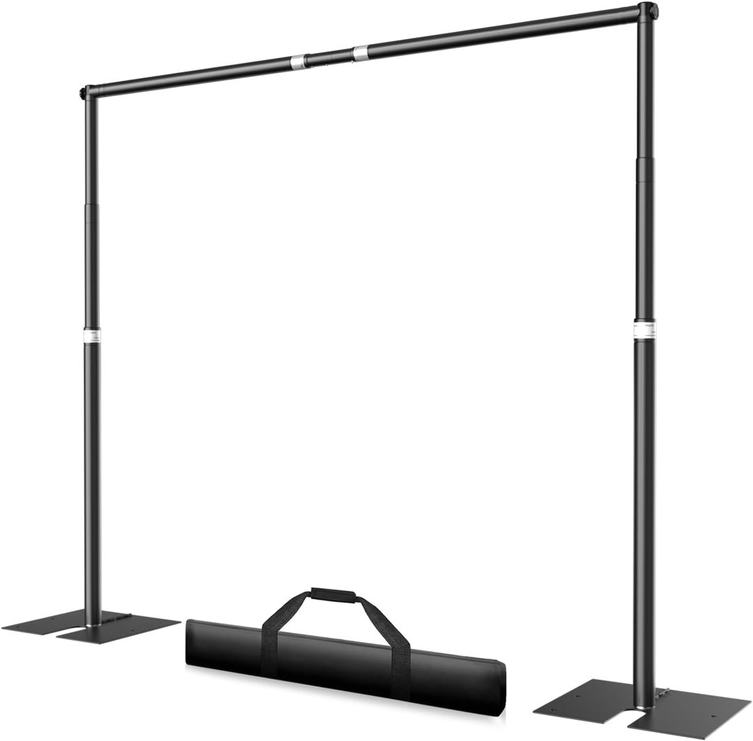 EMART 10x8.5ft Heavy Duty Backdrop Stand, Pipe and Drape with Flat Base — frame 2