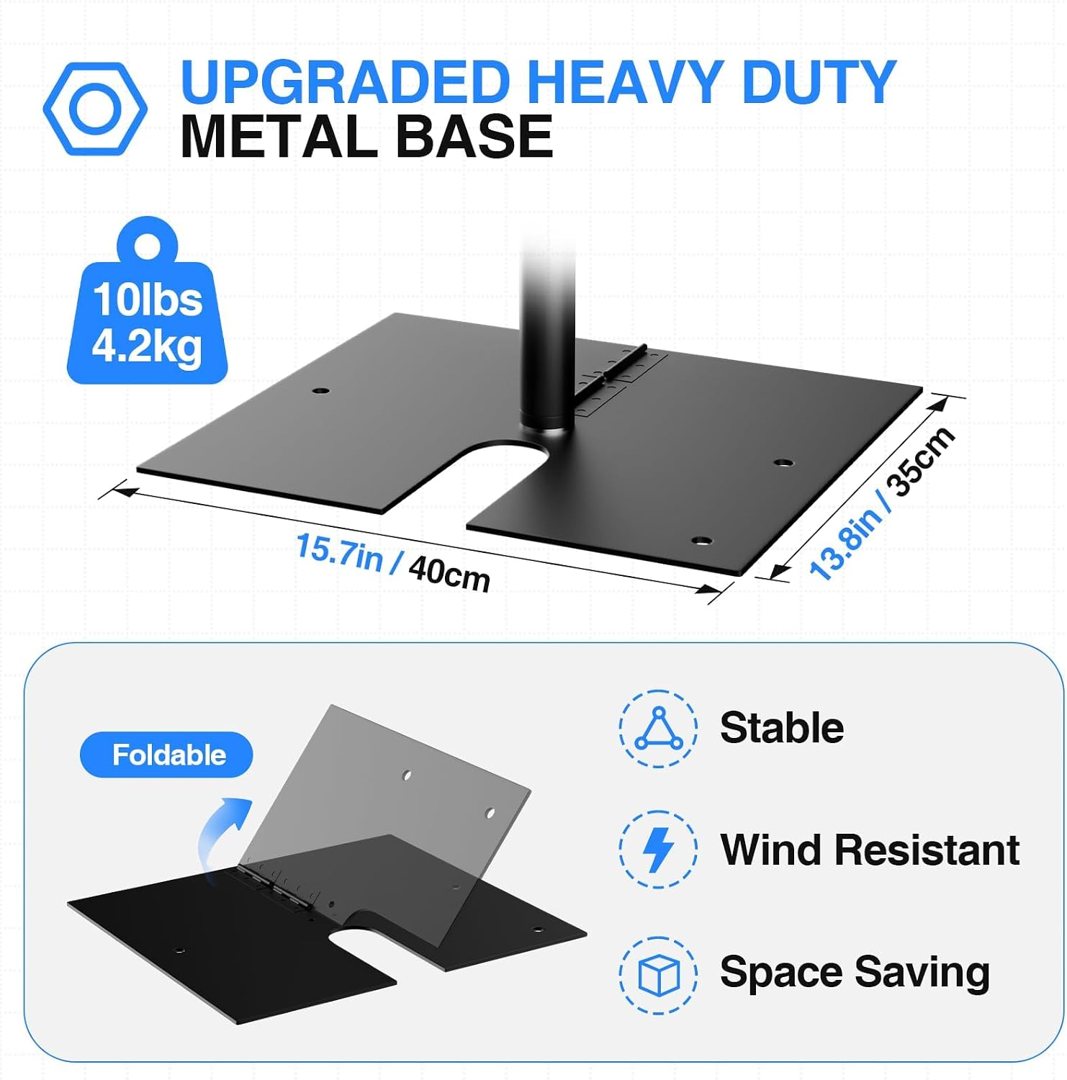 EMART 10x8.5ft Heavy Duty Backdrop Stand, Pipe and Drape with Flat Base — frame 4