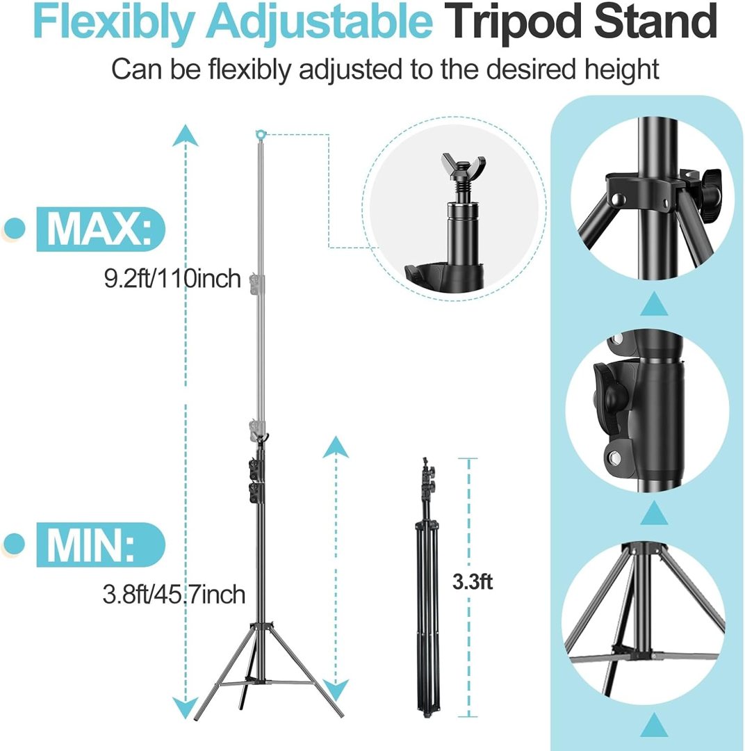 EMART 10x9.2Ft Heavy Duty Backdrop Stand Adjustable Banner Stand for Photo — frame 4