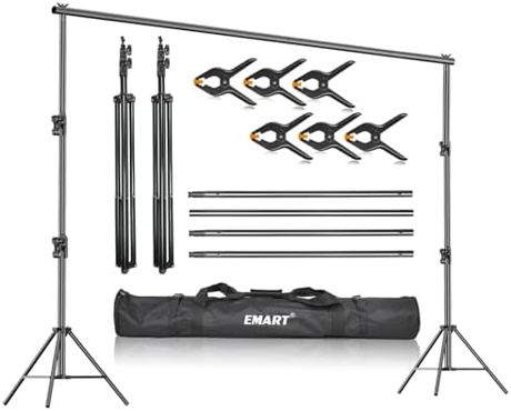 EMART 10x9.2Ft Heavy Duty Backdrop Stand Adjustable Banner Stand for Photo