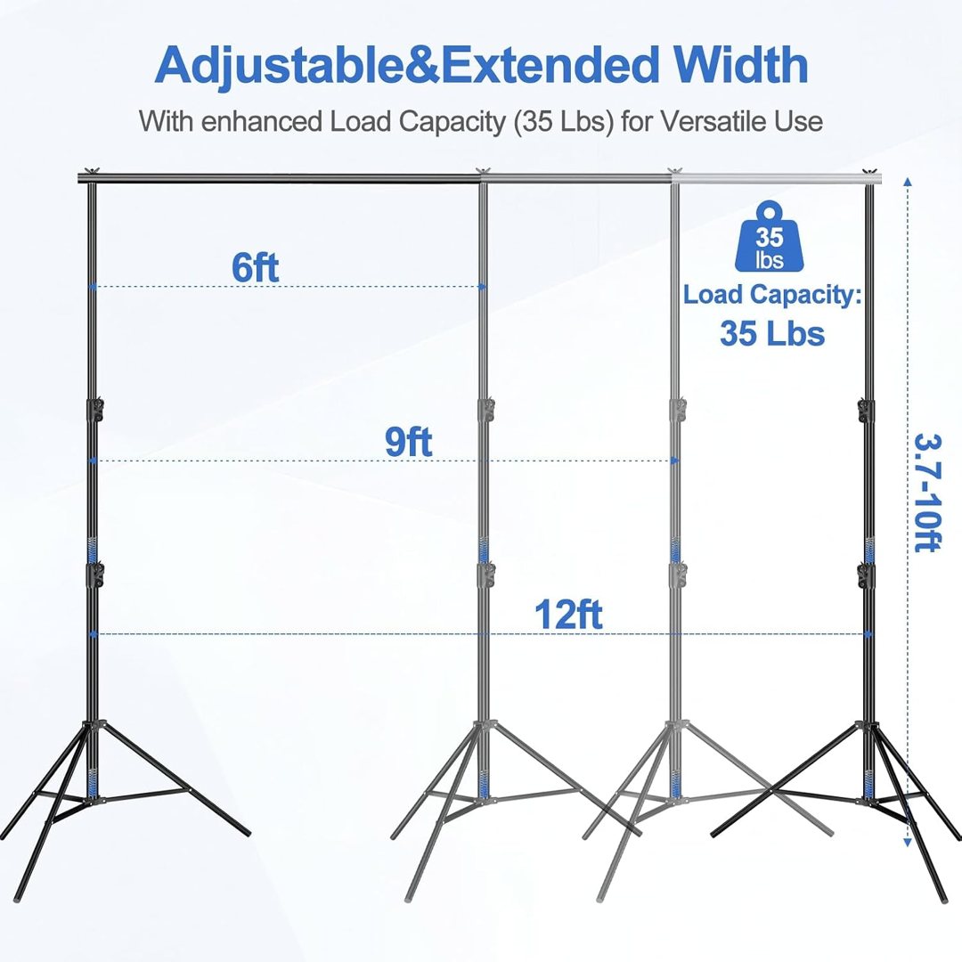 EMART 12x10Ft Heavy Duty Backdrop Stand, Adjustable Banner Stand for Photo — frame 3