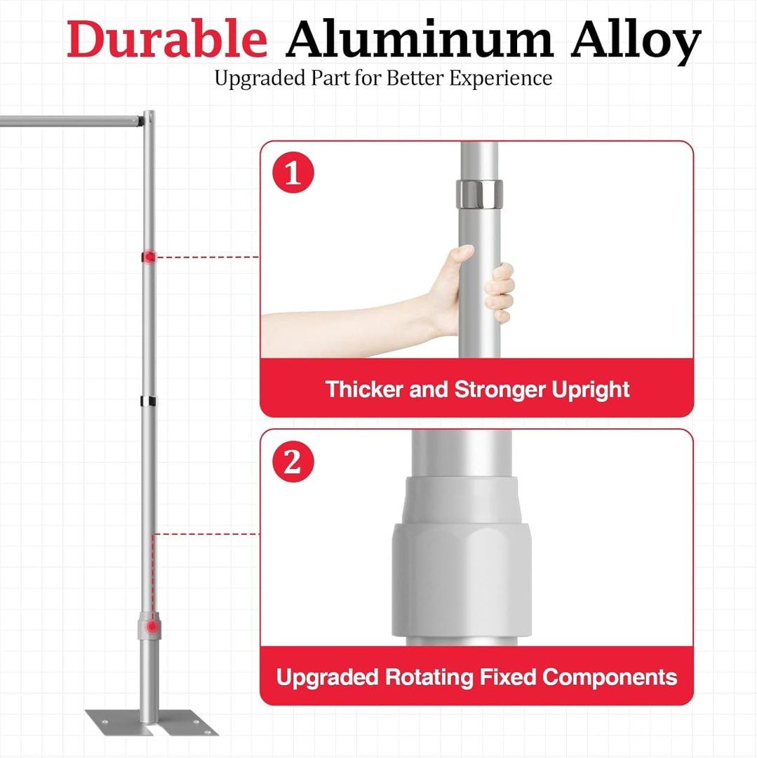 EMART 12x10ft Heavy Duty Backdrop Stand Frame with Adjustable Pipe — frame 4