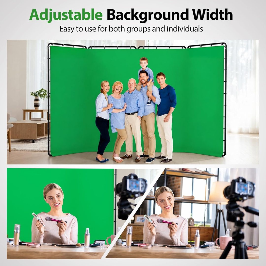 EMART 13x8ft Green Screen Backdrop with Stand Portable Green Screen — frame 3