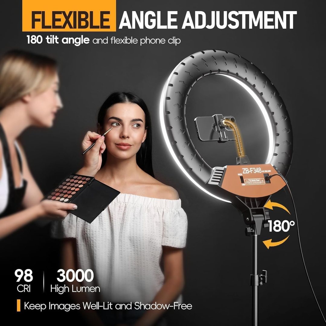 EMART 18in Ring Light with Stand, 2800-6500K LED Photography Lighting Kit — frame 4