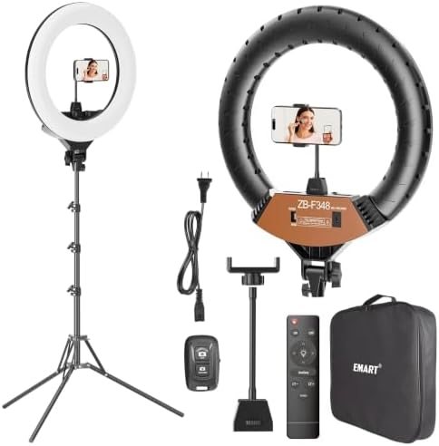 EMART 18in Ring Light with Stand, 2800-6500K LED Photography Lighting Kit — frame 1