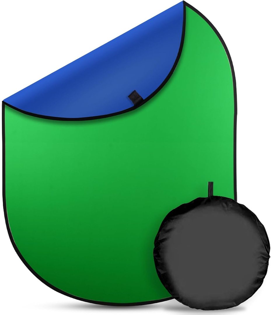 EMART 2-in-1 Green Blue Screen 3.3x5Ft/1x1.5m Portable Pop Up Backdrop — frame 2