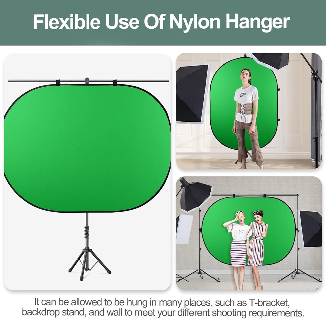 EMART 2-in-1 Green Blue Screen 3.3x5Ft/1x1.5m Portable Pop Up Backdrop — frame 4