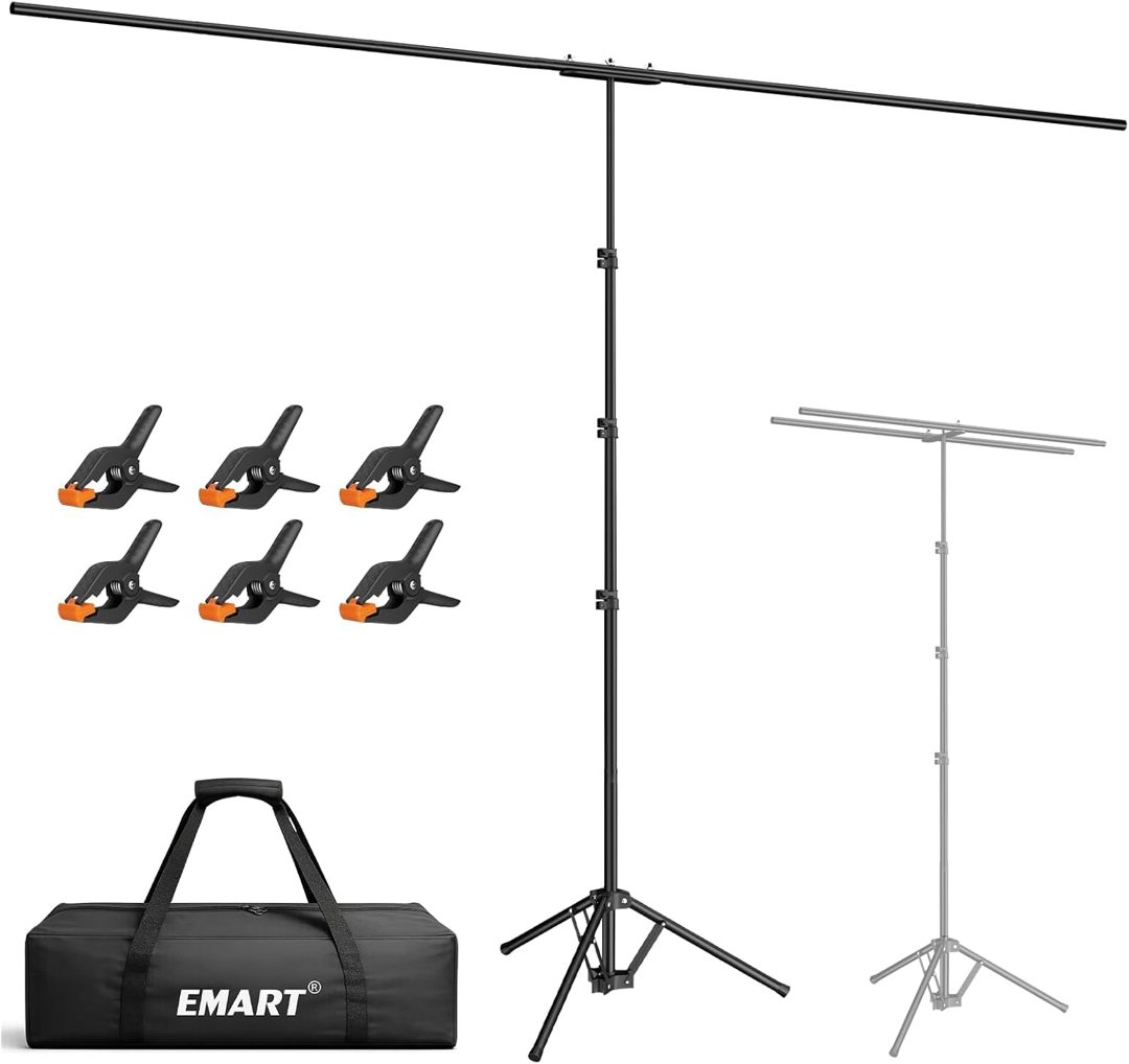 EMART 2-in-1 T Shape Backdrop Stand 8.7x7ft(WxH), Back Drop Stand for Party — frame 2