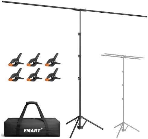 EMART 2-in-1 T Shape Backdrop Stand 8.7x7ft(WxH), Back Drop Stand for Party — frame 1