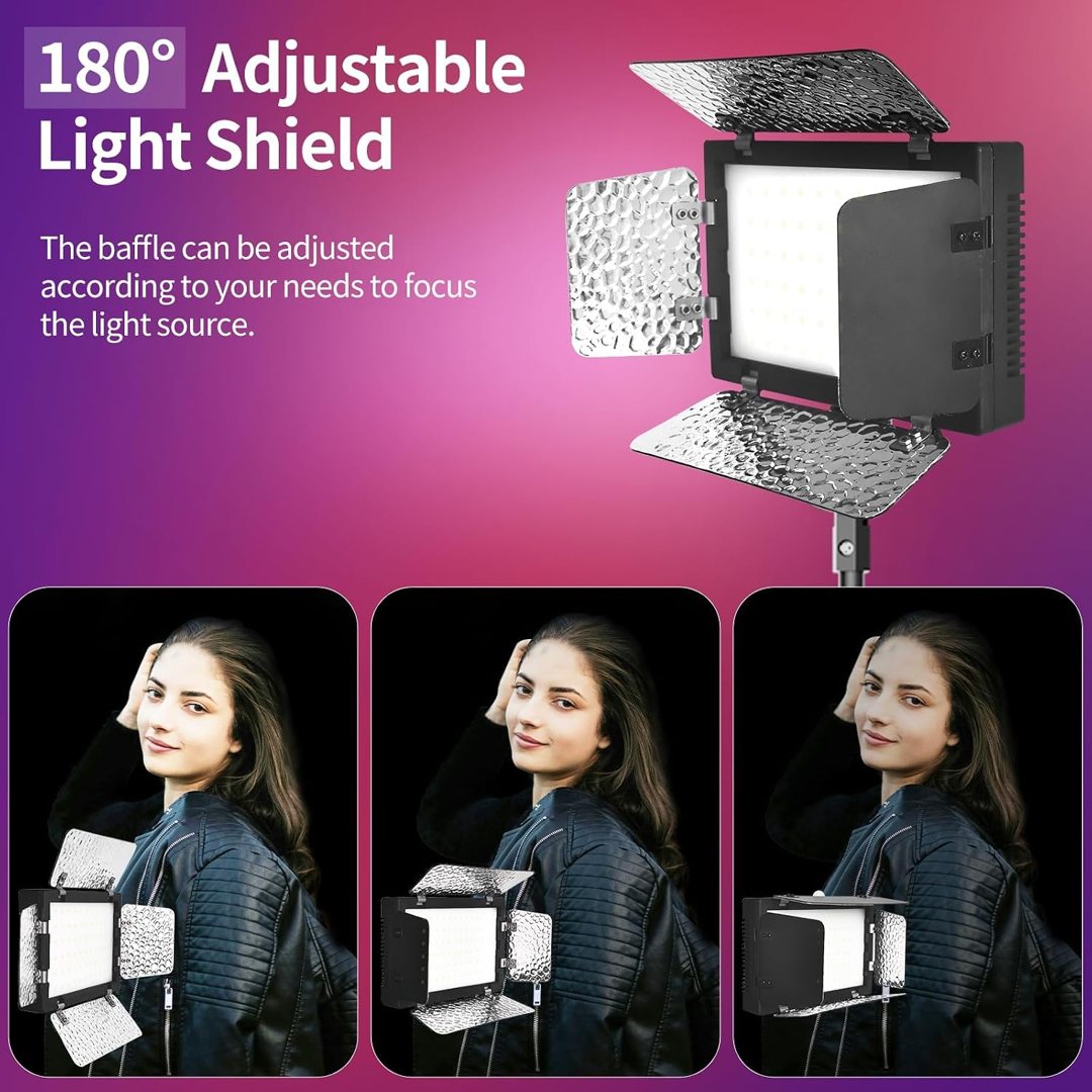 EMART 2 Pack LED Video Light with 53inch Adjustable Tripod Stand — frame 3