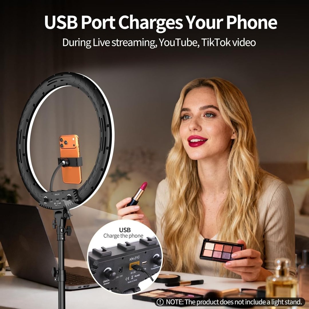 EMART 21’’ Ring Light Wall Mount with Phone Holder&Rotatable Boom Arm — frame 4