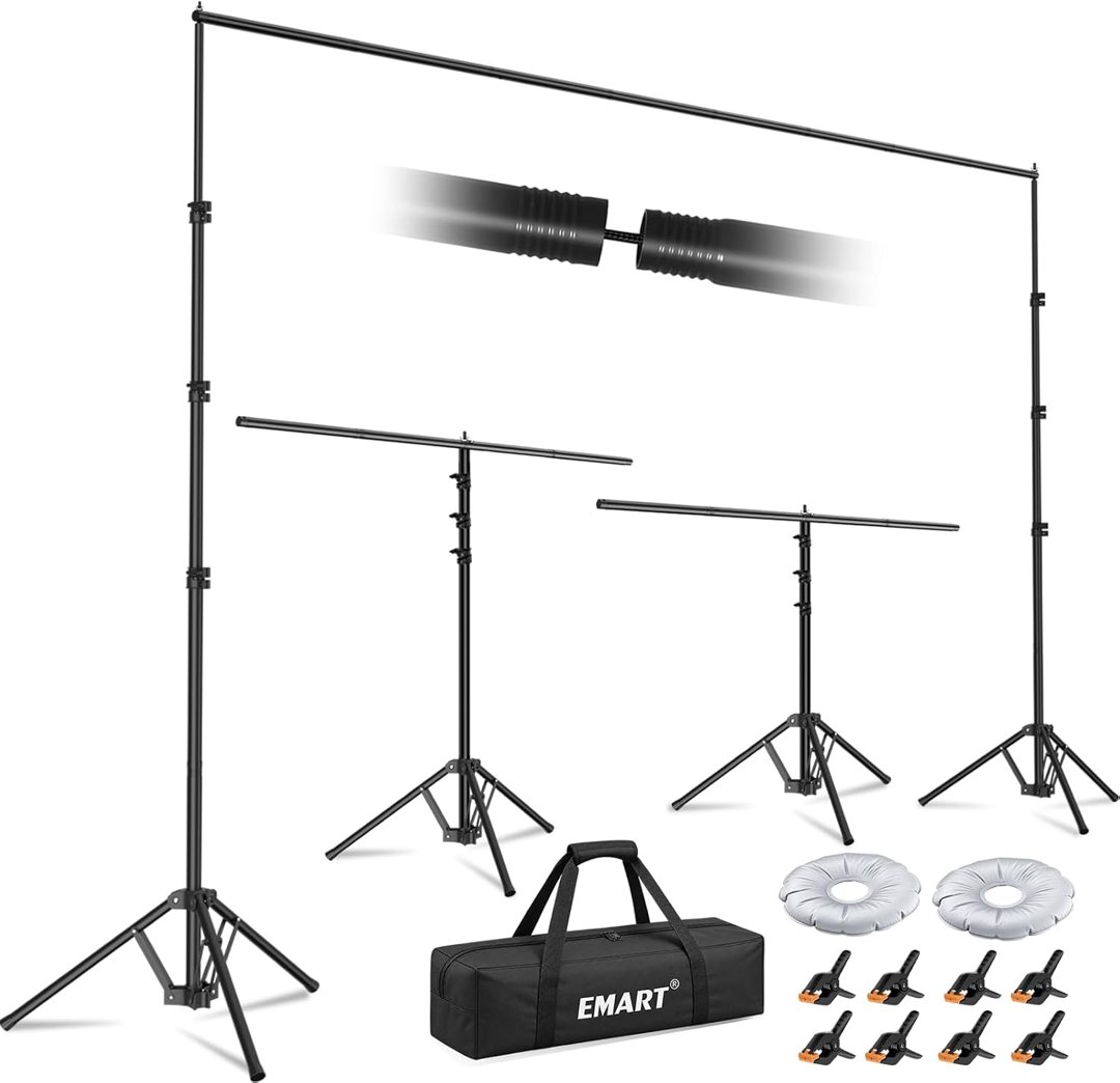 EMART 3-in-1 Backdrop Stand 10x8.5 ft Adjustable Photography Banner Stand — frame 2