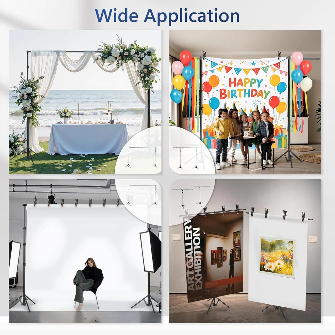 EMART 3-in-1 Backdrop Stand 10x8.5 ft Adjustable Photography Banner Stand — frame 3