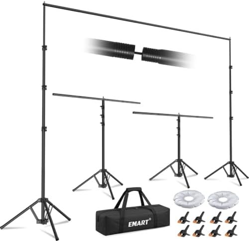 EMART 3-in-1 Backdrop Stand 10x8.5 ft Adjustable Photography Banner Stand