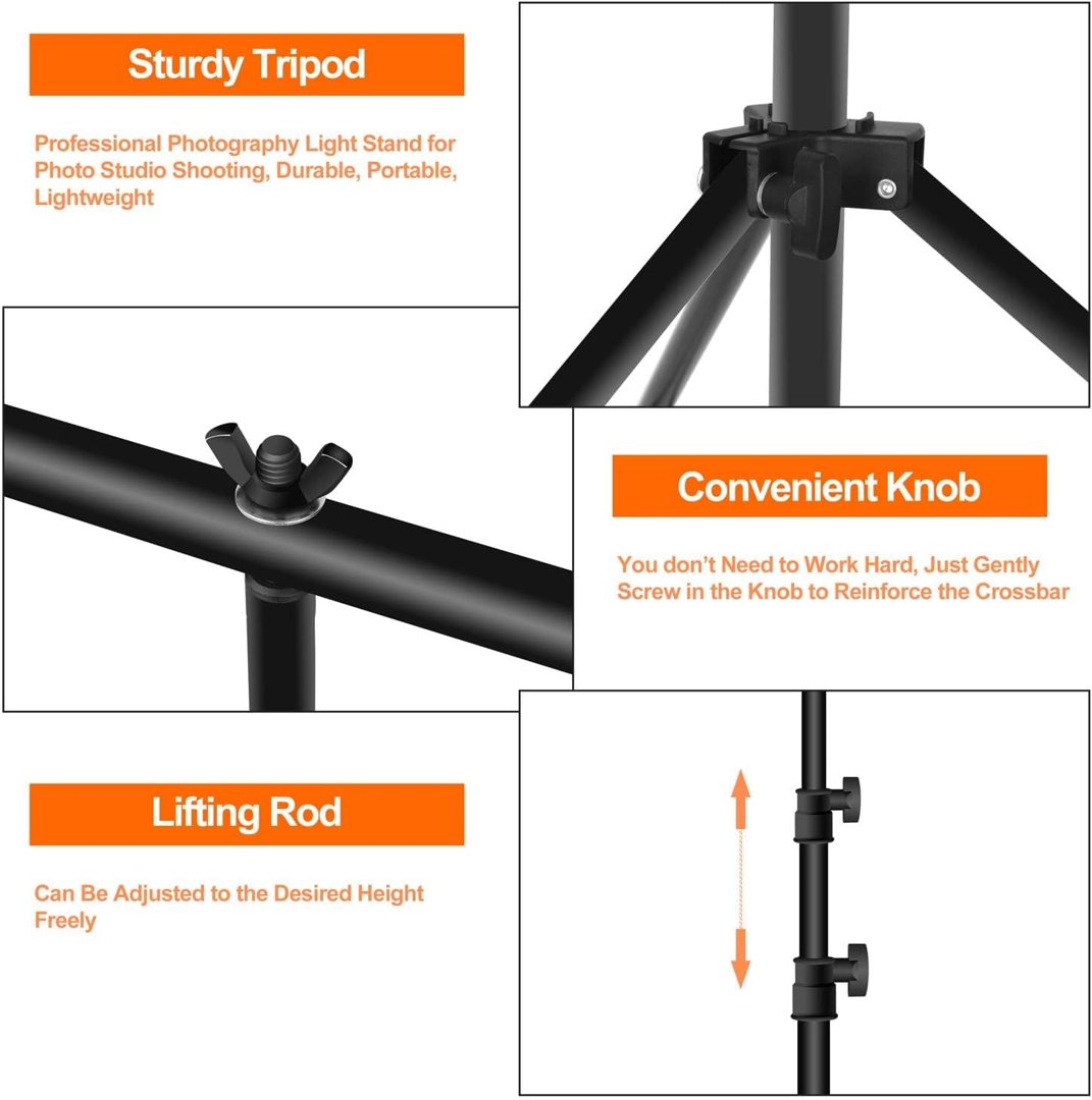 EMART 3 x 6.5ft Portable T-Shape Backdrop Stand, Back Drop Stand for Party — frame 4