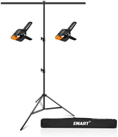 EMART 3 x 6.5ft Portable T-Shape Backdrop Stand, Back Drop Stand for Party