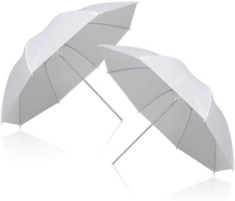 EMART 33"/84cm Translucent White Photo Soft Umbrella for Photography 2Pack