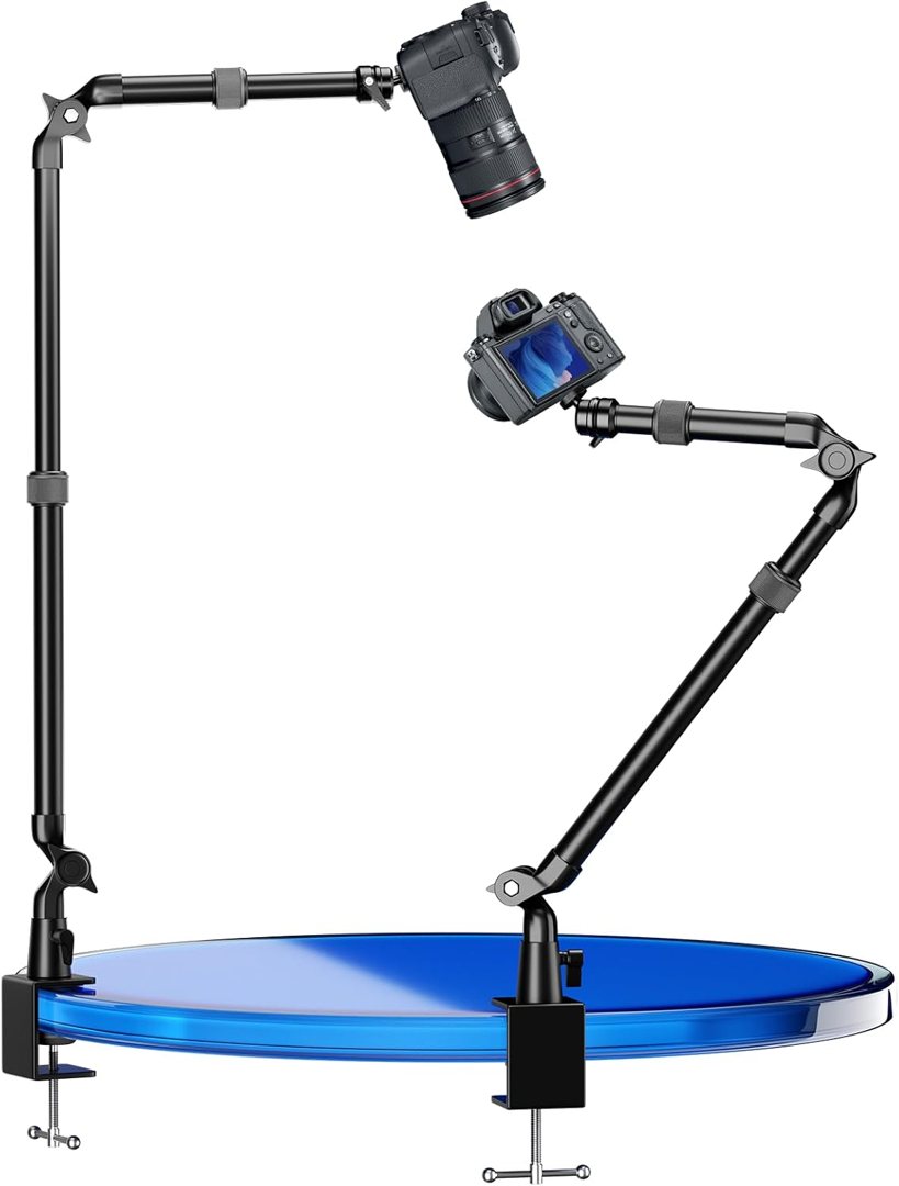 EMART 40" Overhead Camera Mount with Serrated Bite Magic Arm&1/4" Ball Head — frame 2