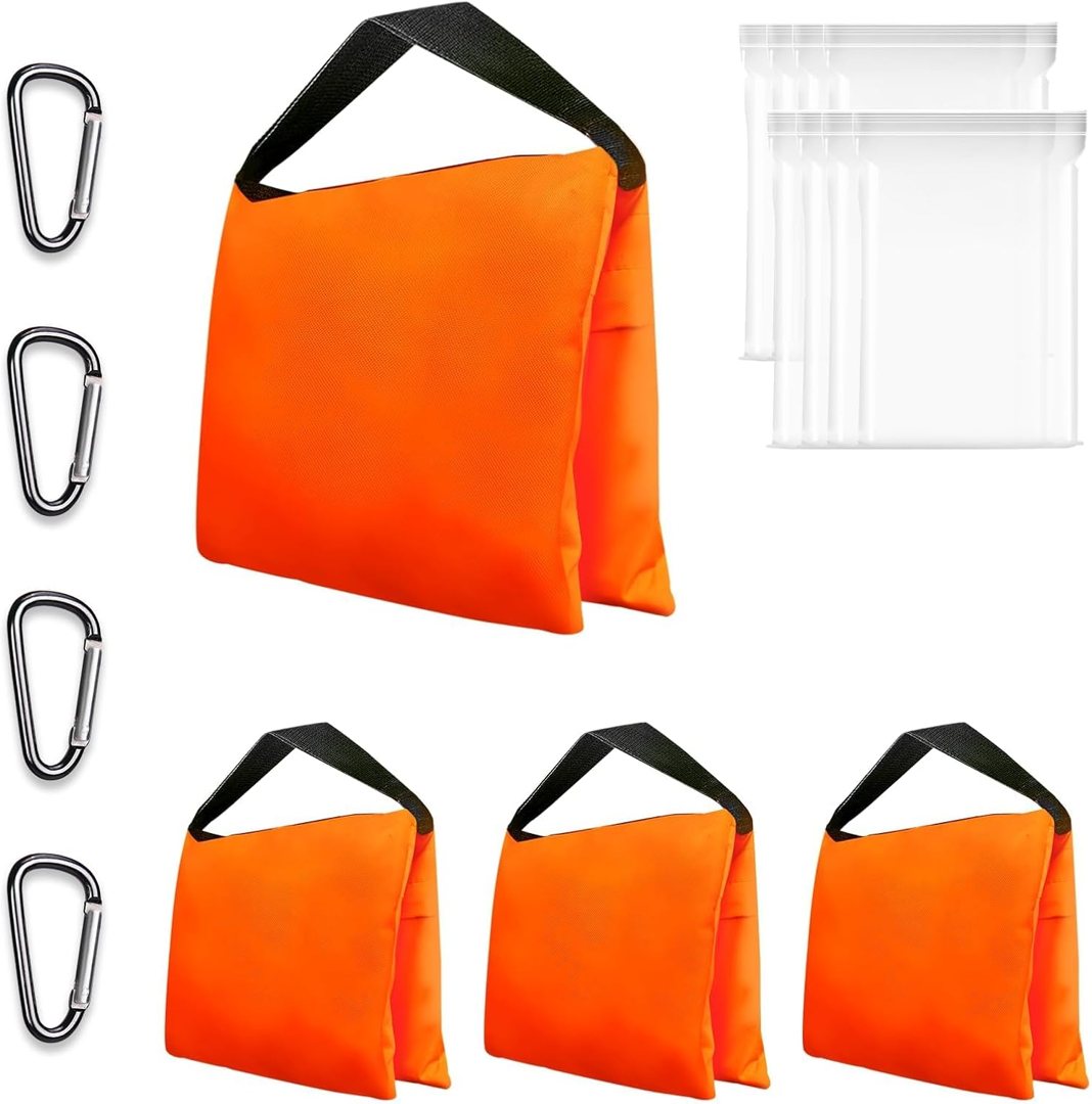 EMART 4Packs Sand Bags for Weight Orange Sandbags for Backdrop Stand Canopy — frame 2
