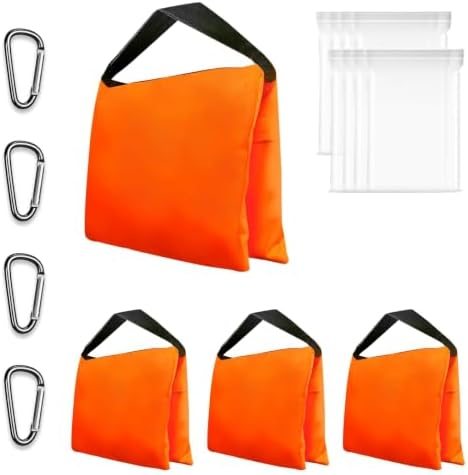 EMART 4Packs Sand Bags for Weight Orange Sandbags for Backdrop Stand Canopy — frame 1