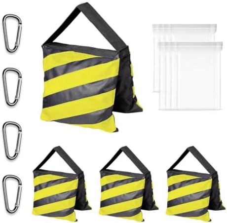 EMART 4Packs Sand Bags for Weight Yellow Sandbags for Backdrop Stand Canopy