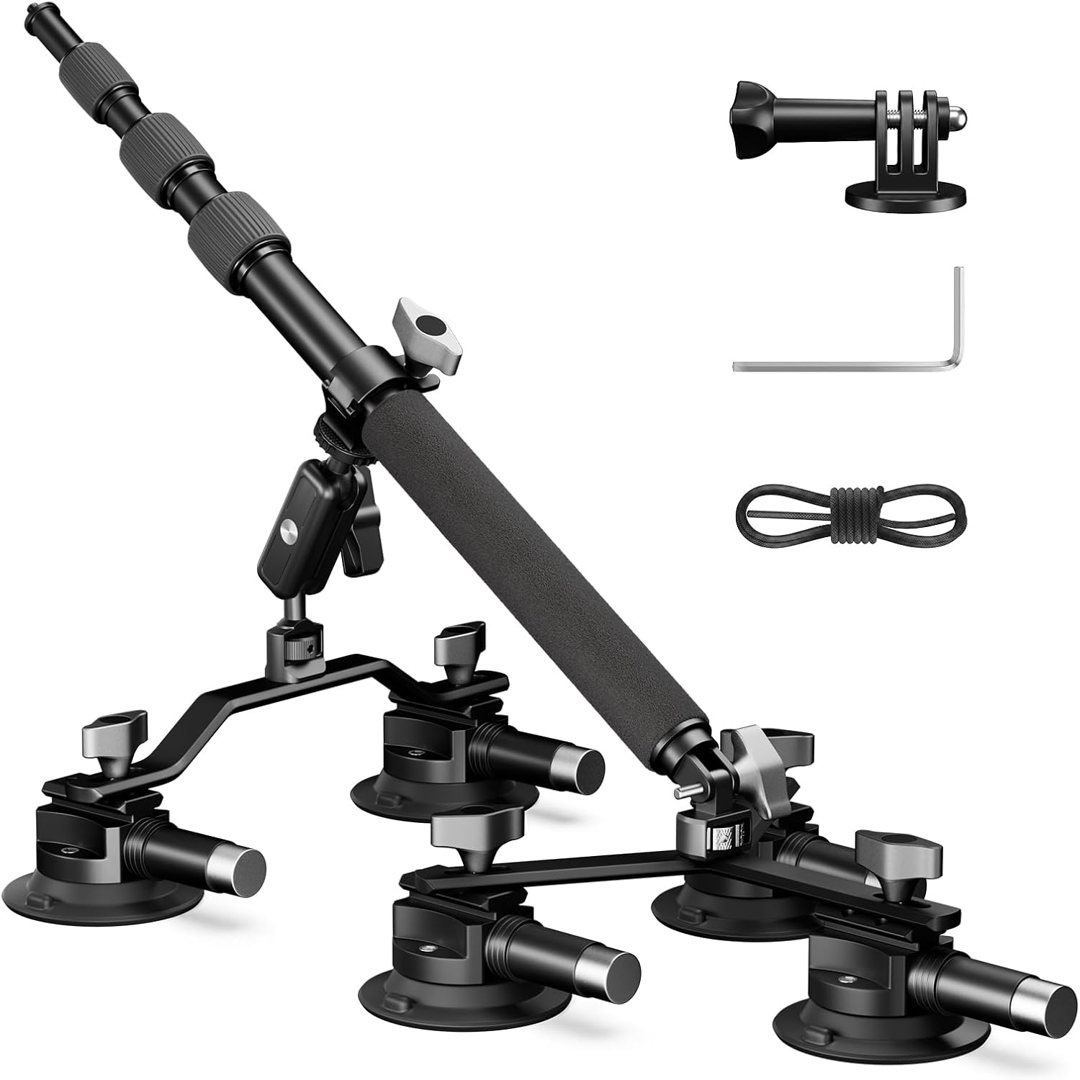 EMART 5 in 1 Suction Cup Camera Mount for Gopro/DJI/Insta 360/AKASO Cameras — frame 2