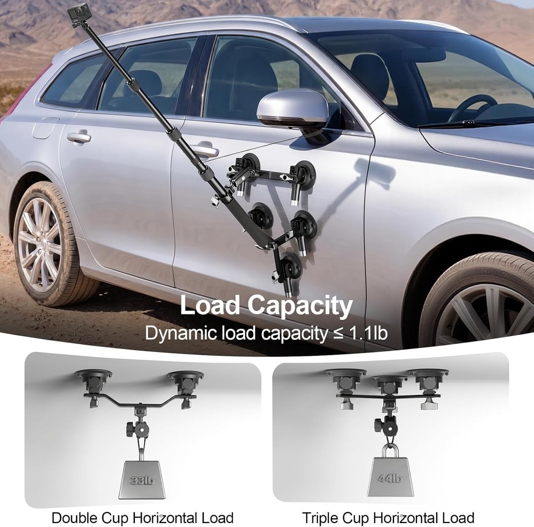 EMART 5 in 1 Suction Cup Camera Mount for Gopro/DJI/Insta 360/AKASO Cameras — frame 3