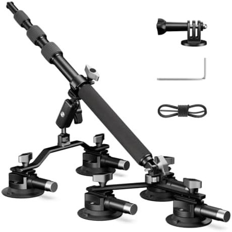 EMART 5 in 1 Suction Cup Camera Mount for Gopro/DJI/Insta 360/AKASO Cameras
