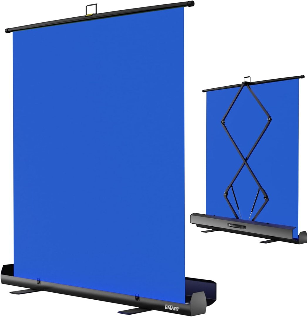EMART 58x74in Collapsible Blue Screen Backdrop Portable Chroma Key Panel — frame 2