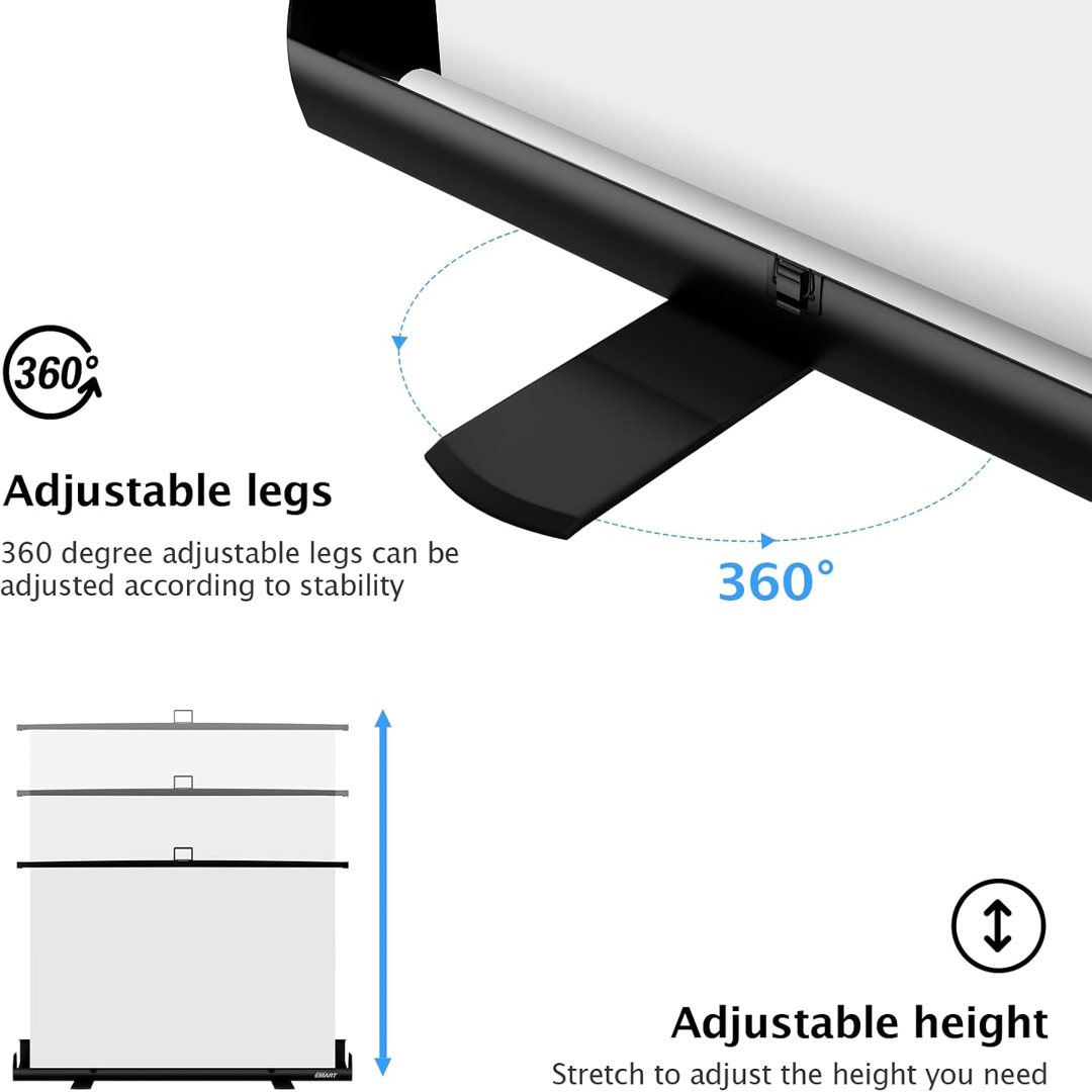 EMART 58x74in Collapsible White Screen Backdrop Portable Chroma Key Panel — frame 4