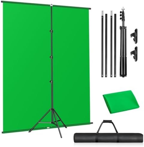 EMART 5x8ft Green Screen Backdrop Kit with Stand I-Frame Design — frame 1