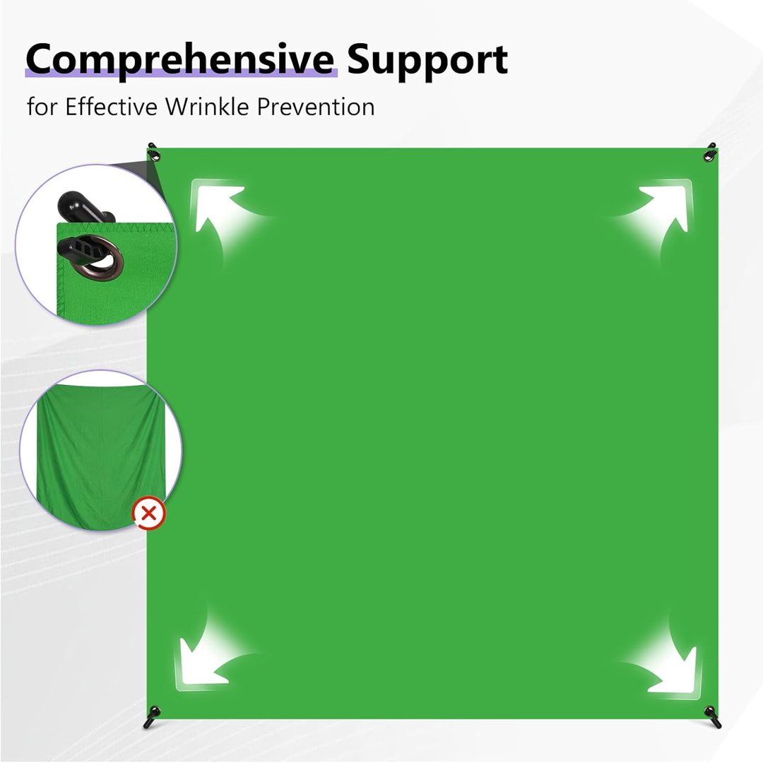 EMART 6.5x6.5ft Blue Green Screen Backdrop Kit with Stand, Adjustable — frame 5